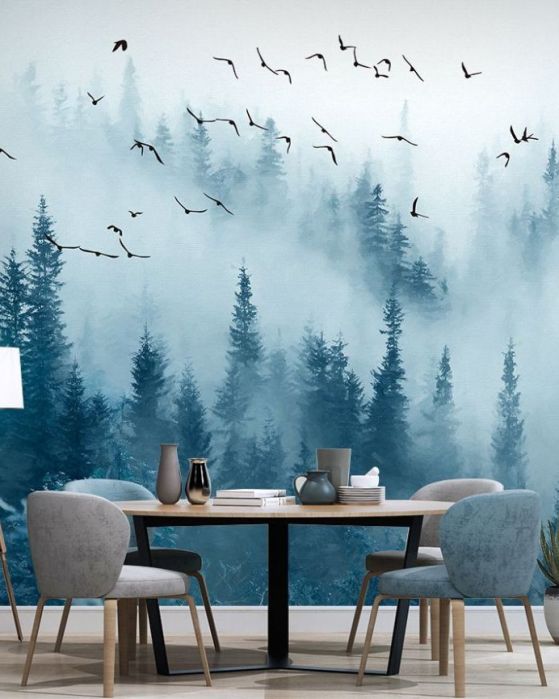 Fototapeten Wald im Nebel