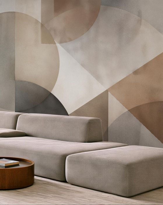 Fototapeten Beige Geometrie moderner Harmonie