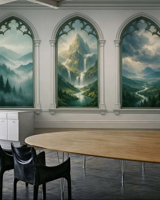 Fototapeten Märchenhafte Fenster ins mystische Tal