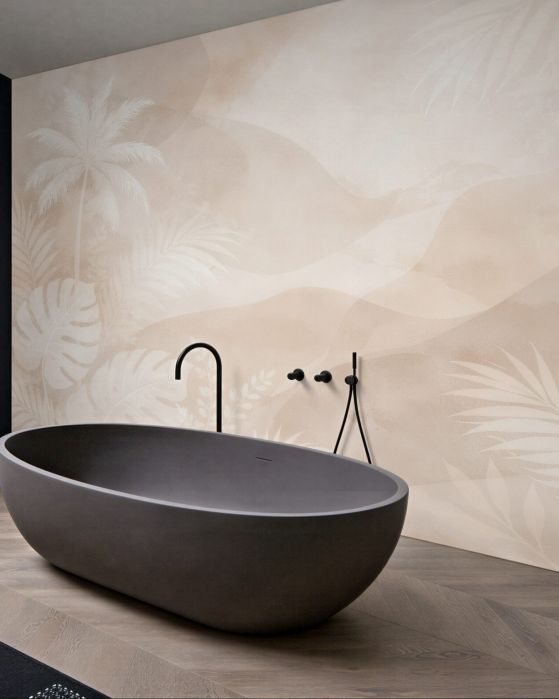 Fototapeten Beige tropischer Nebelschleier
