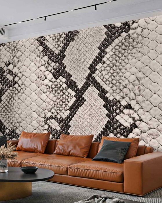 Fototapeten Luxuriöse Schlangenhaut-Textur