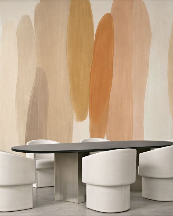 Fototapeten Beige abstrakte Pinselstriche