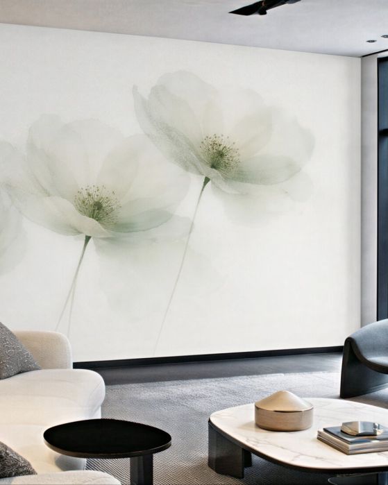 Fototapeten Ätherische weiße Blumen
