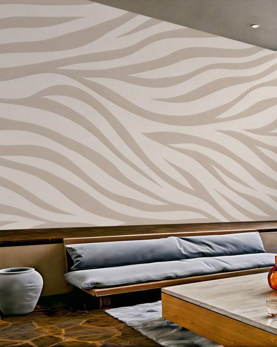 Fototapeten Beige Zebrastreifen moderne Eleganz