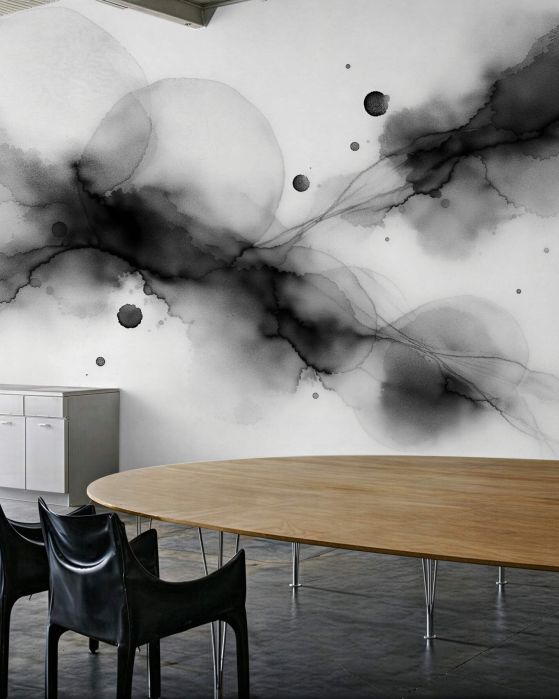 Fototapeten Monochromatischer Nebel der Abstraktion