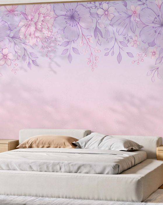 Fototapeten Pastellblumen von zartem Charme