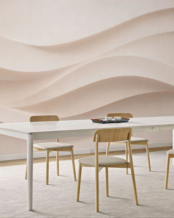 Fototapeten Beige Wellen der Harmonie