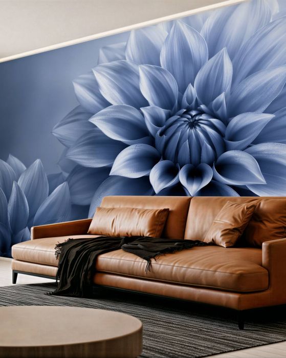 Fototapeten Blaue Blume in Nahaufnahme
