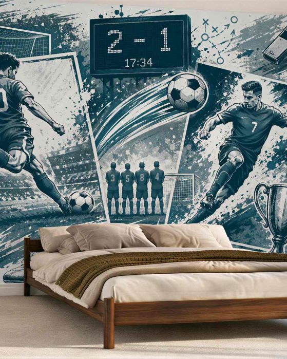 Fototapeten Fußballenergie des Spiels
