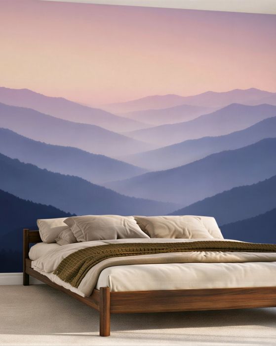 Fototapeten Bergschichten im Morgengrauen