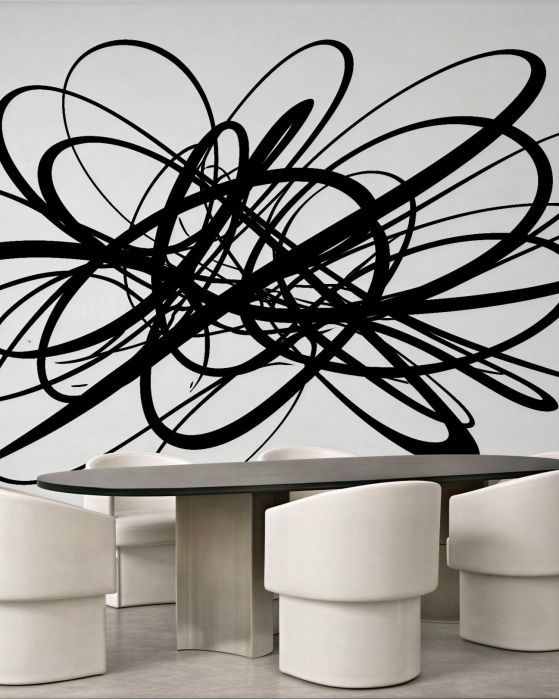 Fototapeten Schwarze Ausdruckskraft der Linien