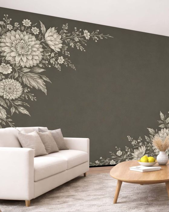 Fototapeten elegante florale Ornamente