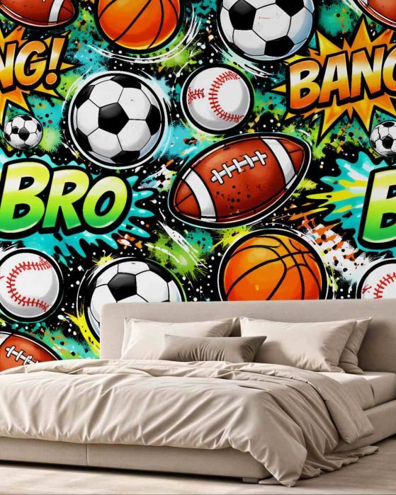Fototapeten Comic-Welt des Sports