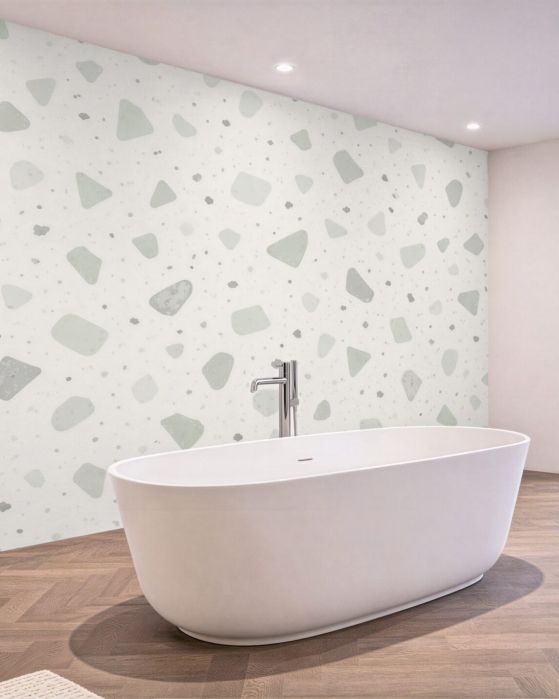 Fototapeten Subtiles Terrazzo in Grautönen