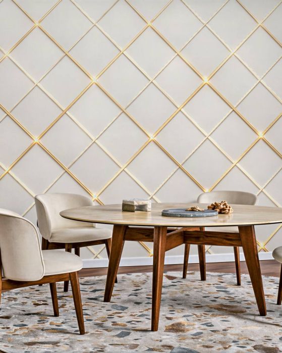 Fototapeten Goldene geometrische Eleganz