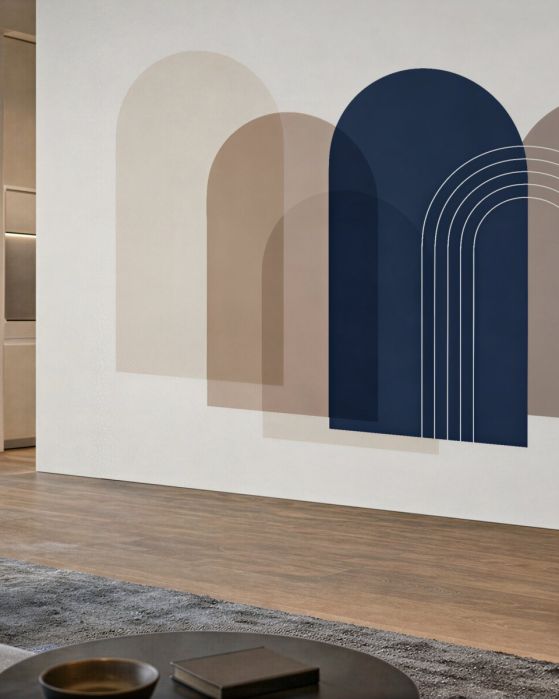 Fototapeten Minimalistische Bögen in Beigetönen