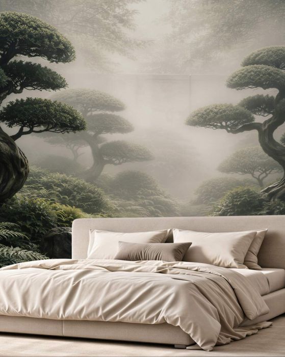 Fototapeten Mystischer Bonsai-Garten