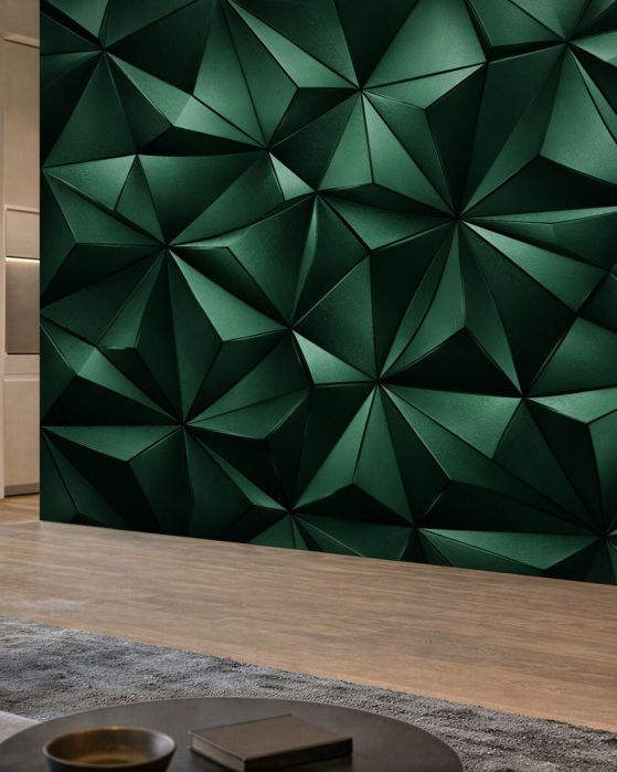 Fototapeten Grüne geometrische Tiefe