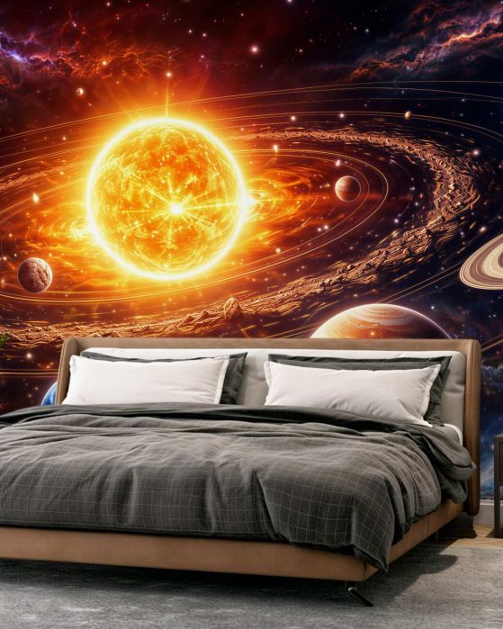 Fototapeten Kosmischer Tanz der Planeten