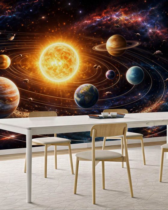 Fototapeten Sonniges Planetensystem