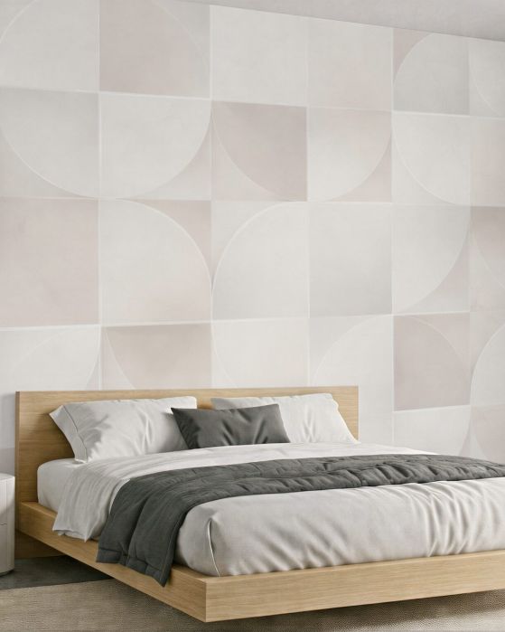 Fototapeten Cremefarbene Geometrie des Lichts