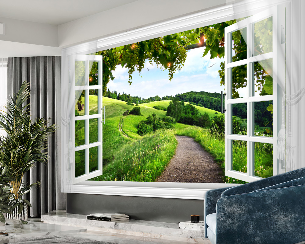 Fototapeten Ansicht aus dem Fenster