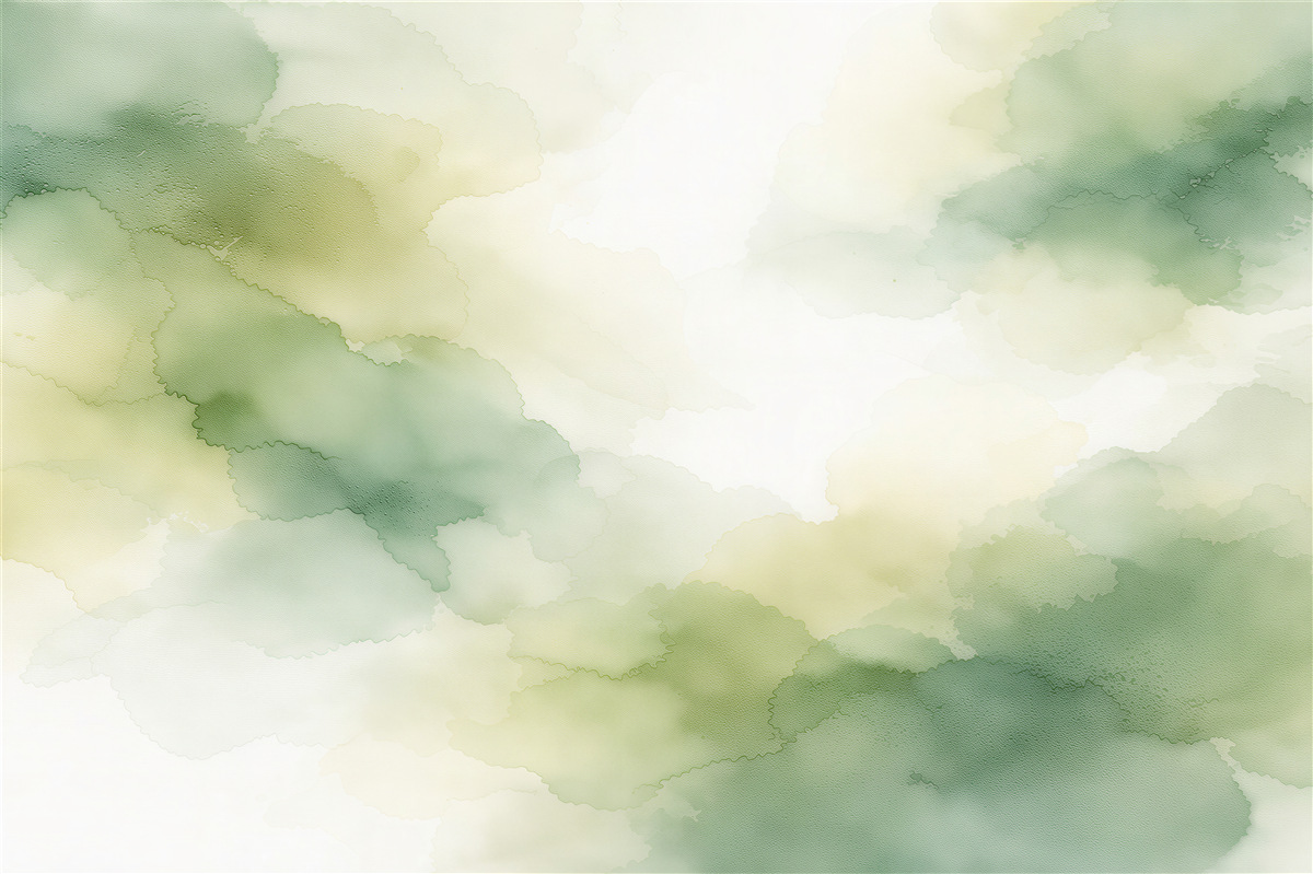 Fototapeten Grüner Aquarellnebel