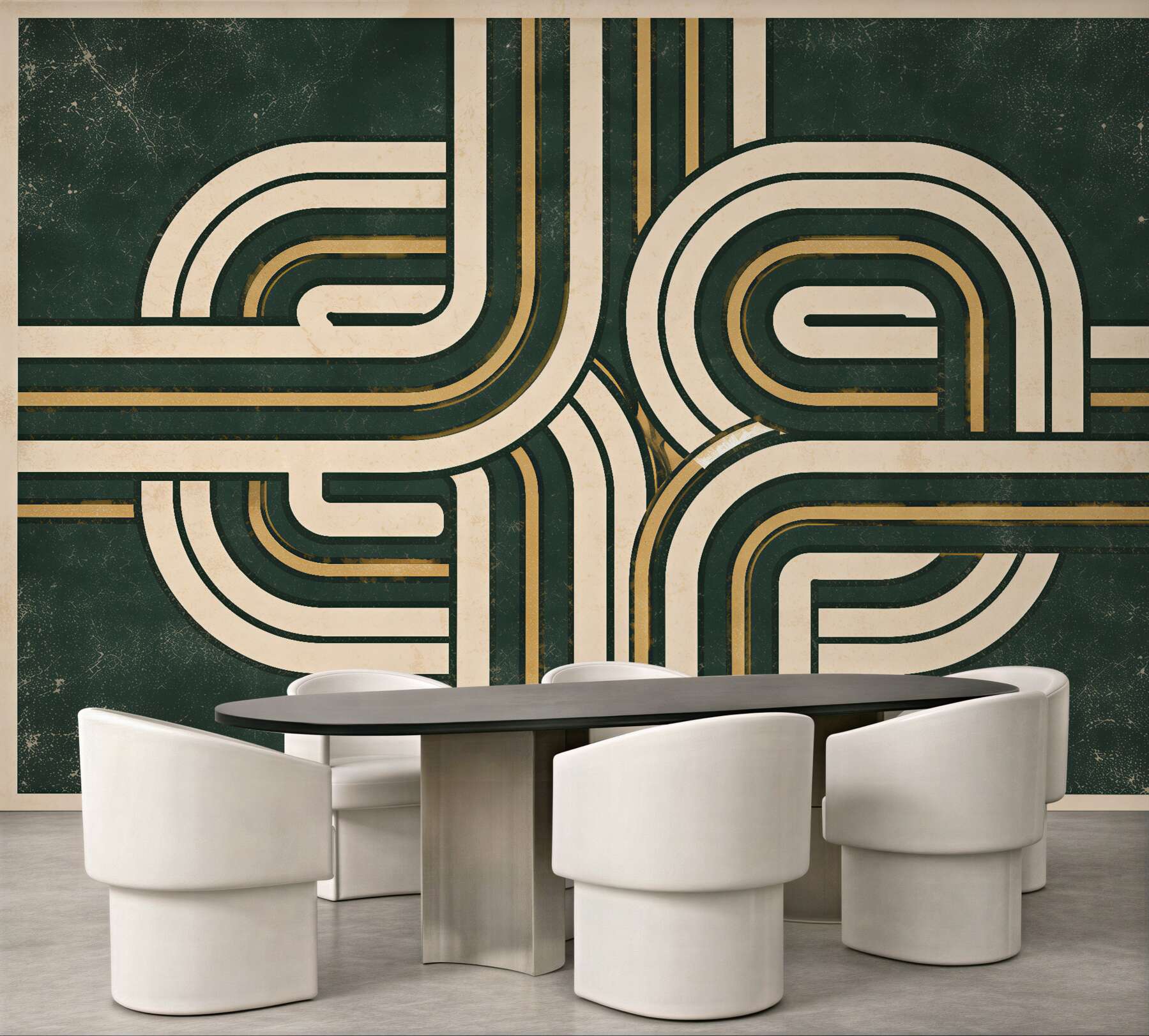 Fototapeten Retro geometrische Linien Elegance