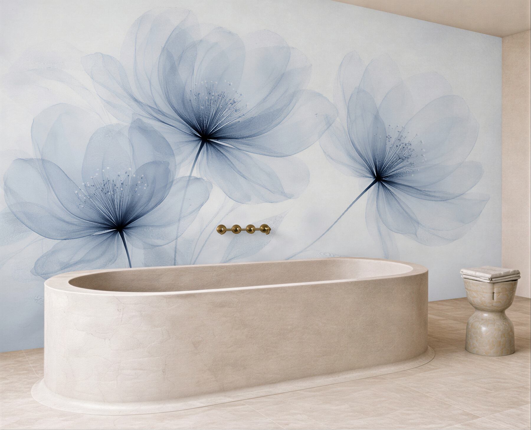 Fototapeten Ätherische blaue Blumen