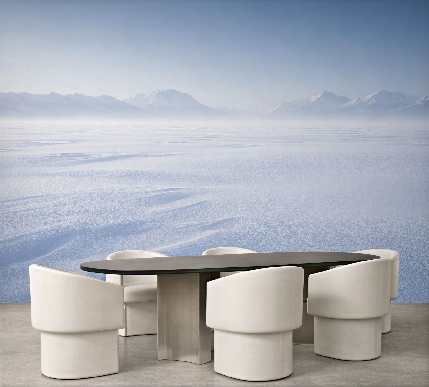 Fototapeten Winterliche Stille der Berglandschaft