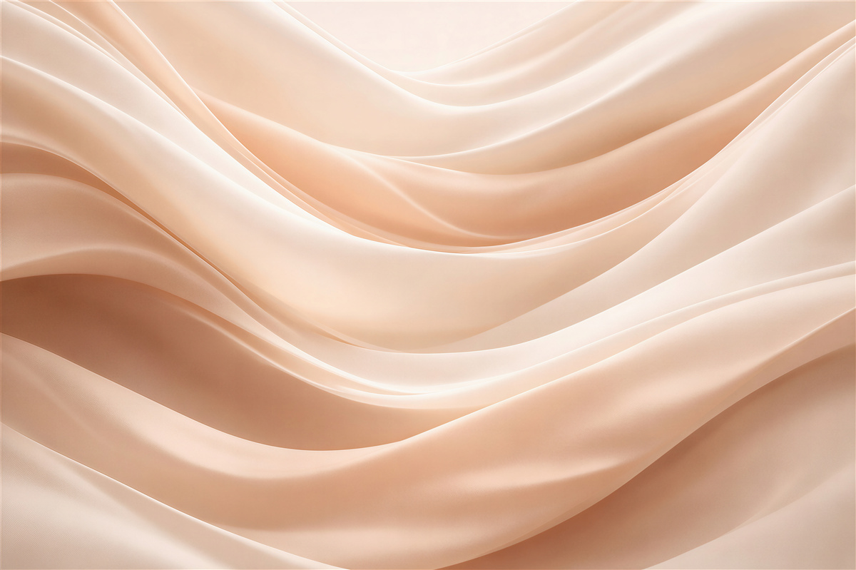 Fototapeten Seidige Wellen in Beige