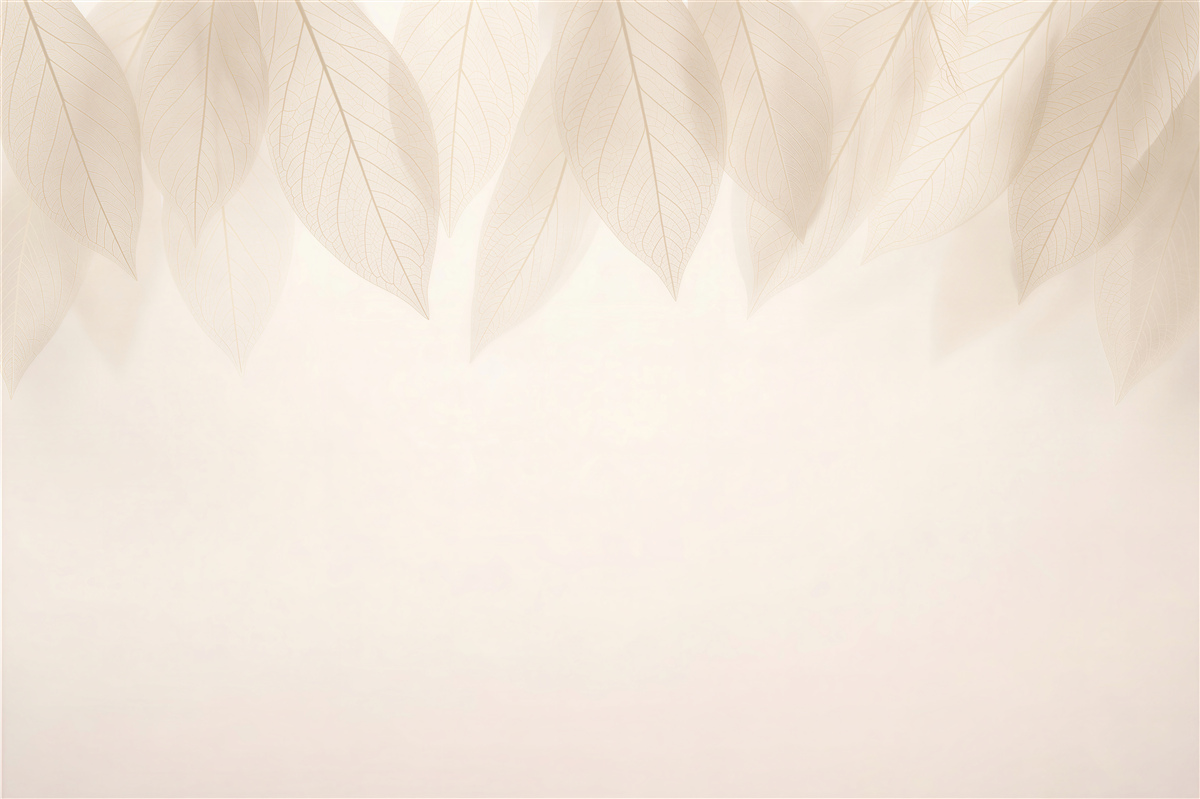 Fototapeten Beige Blätter im sanften Licht