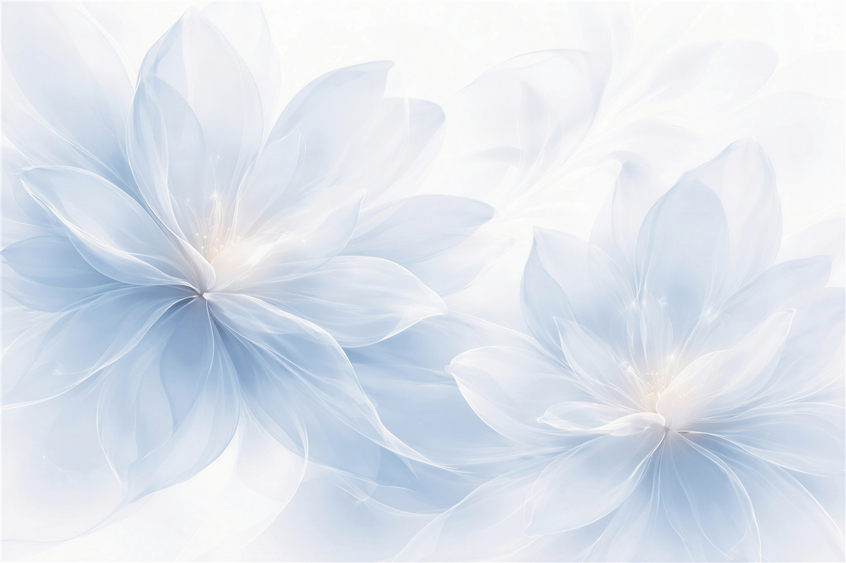 Fototapeten Ätherische blaue Blumen