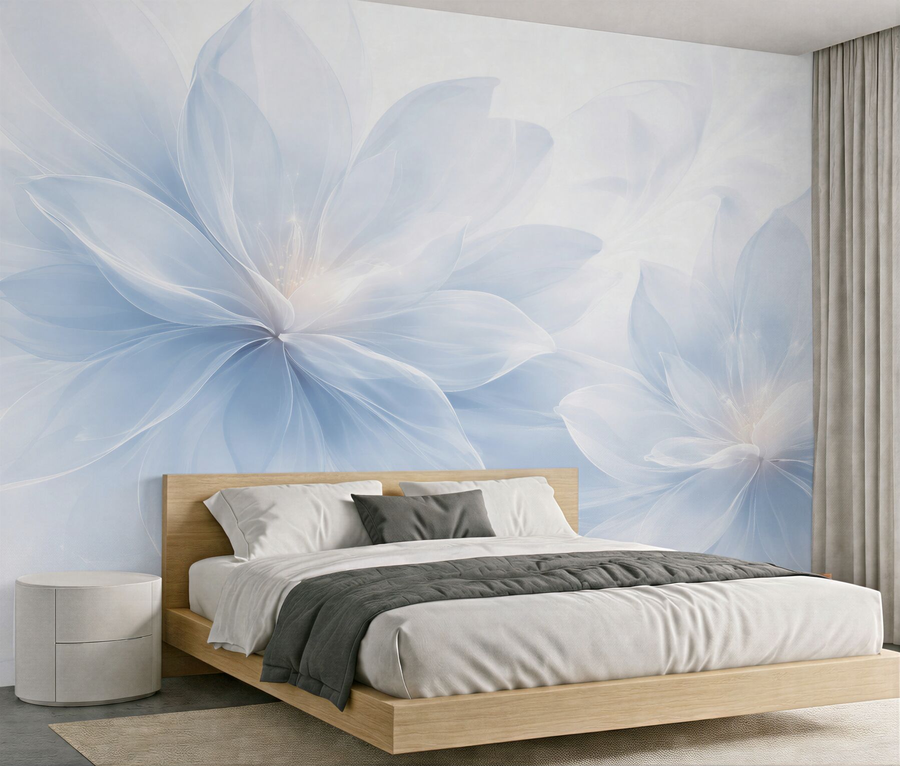 Fototapeten Ätherische blaue Blumen