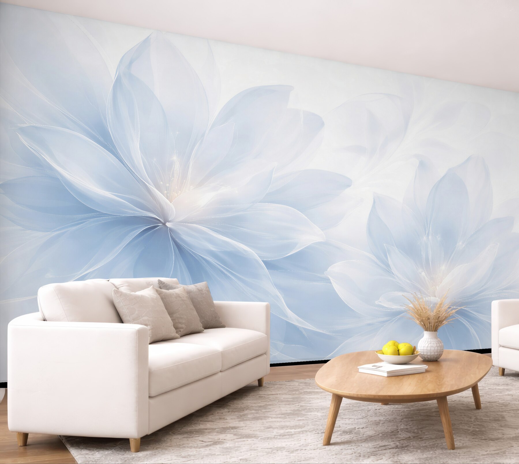Fototapeten Ätherische blaue Blumen