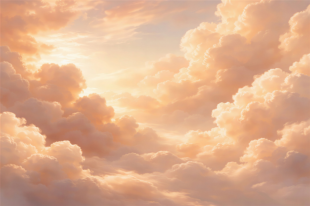 Fototapeten Rosa Wolken im Morgengrauen