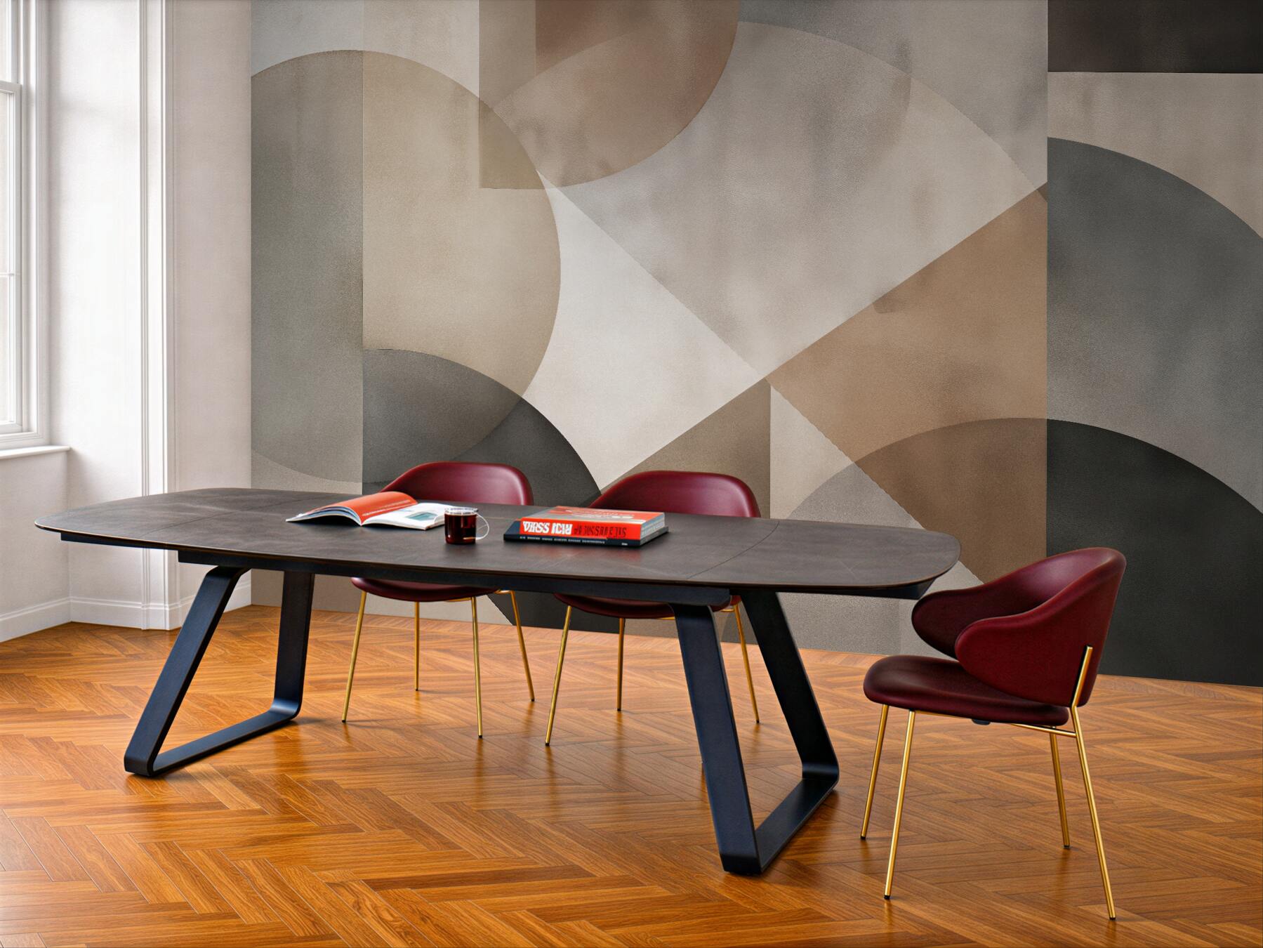 Fototapeten Beige Geometrie moderner Harmonie