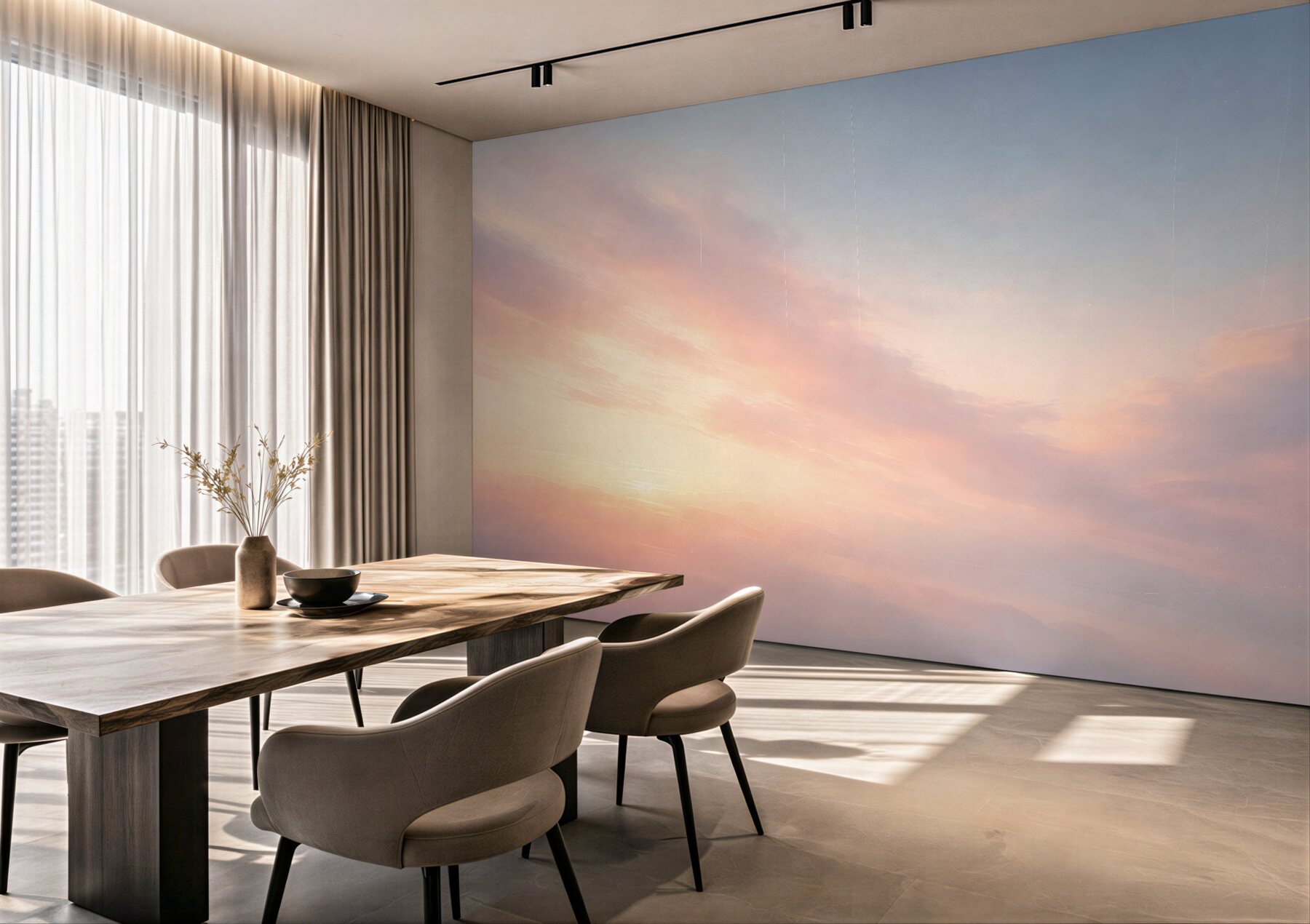 Fototapeten Pastellhimmel im Morgengrauen