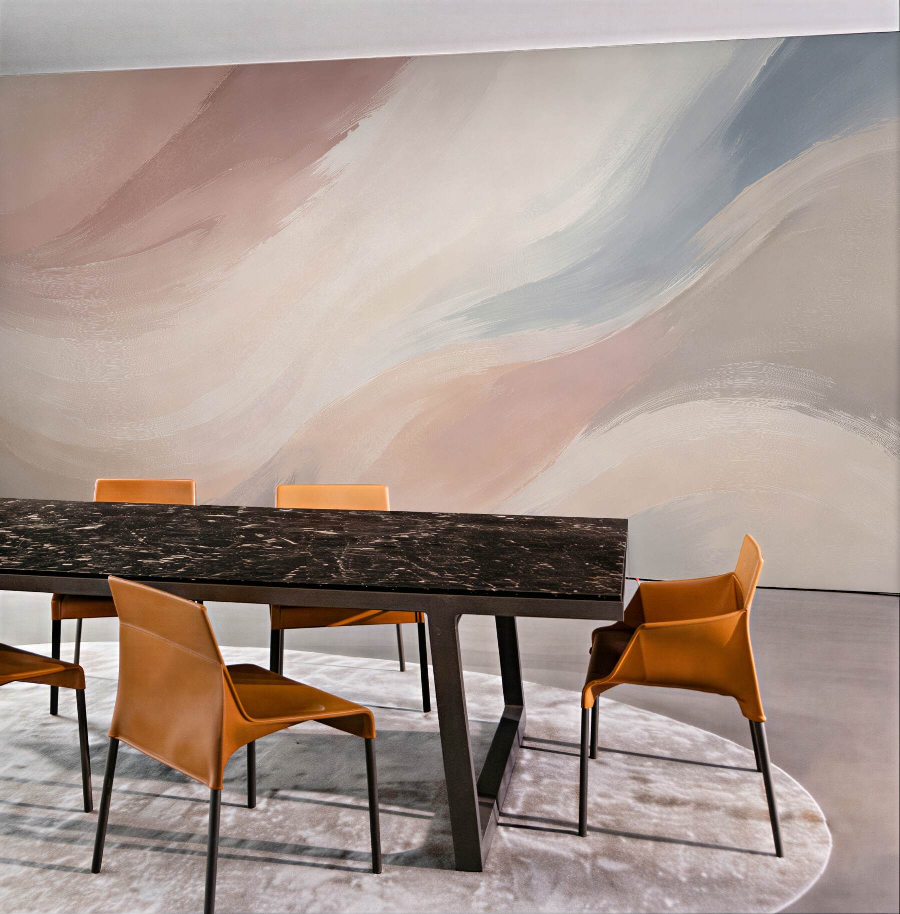 Fototapeten Pastellabstraktion zarter Pinselstriche