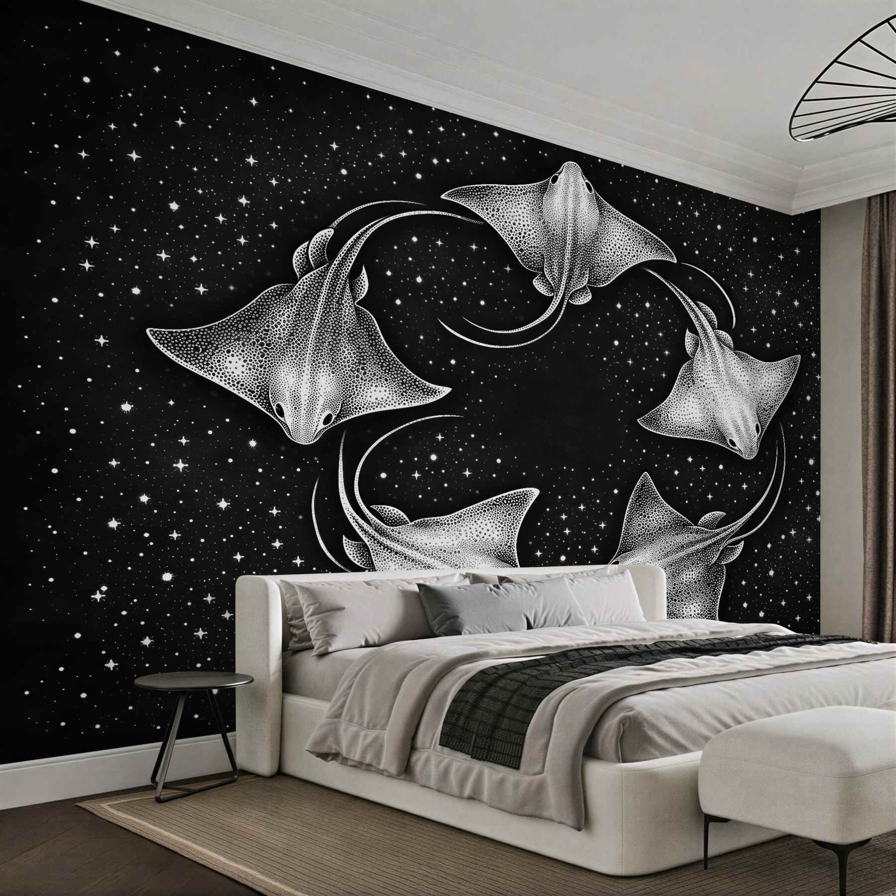 Fototapeten Kosmischer Tanz der Rochen