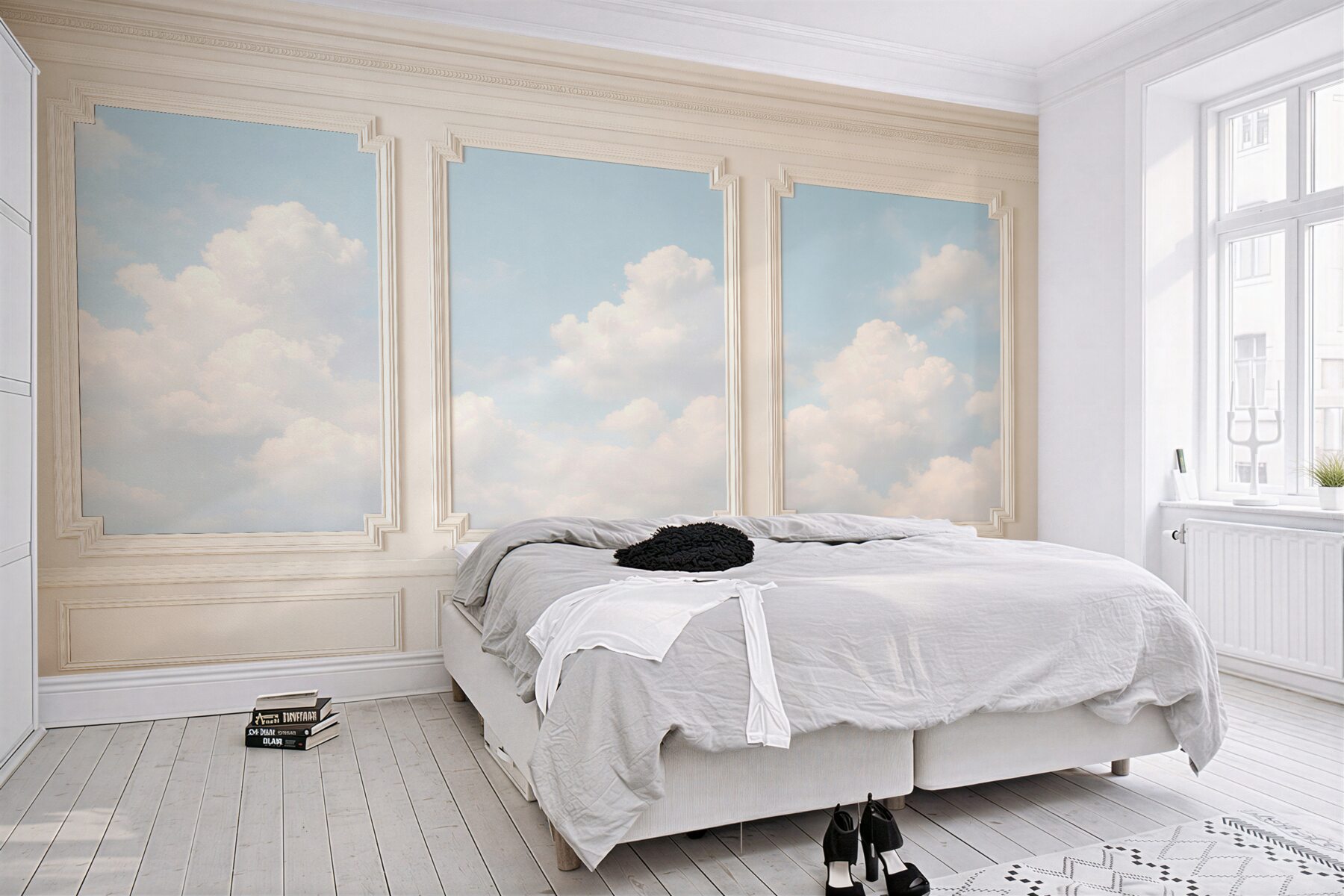 Fototapeten Wolken in palastartigen Rahmen
