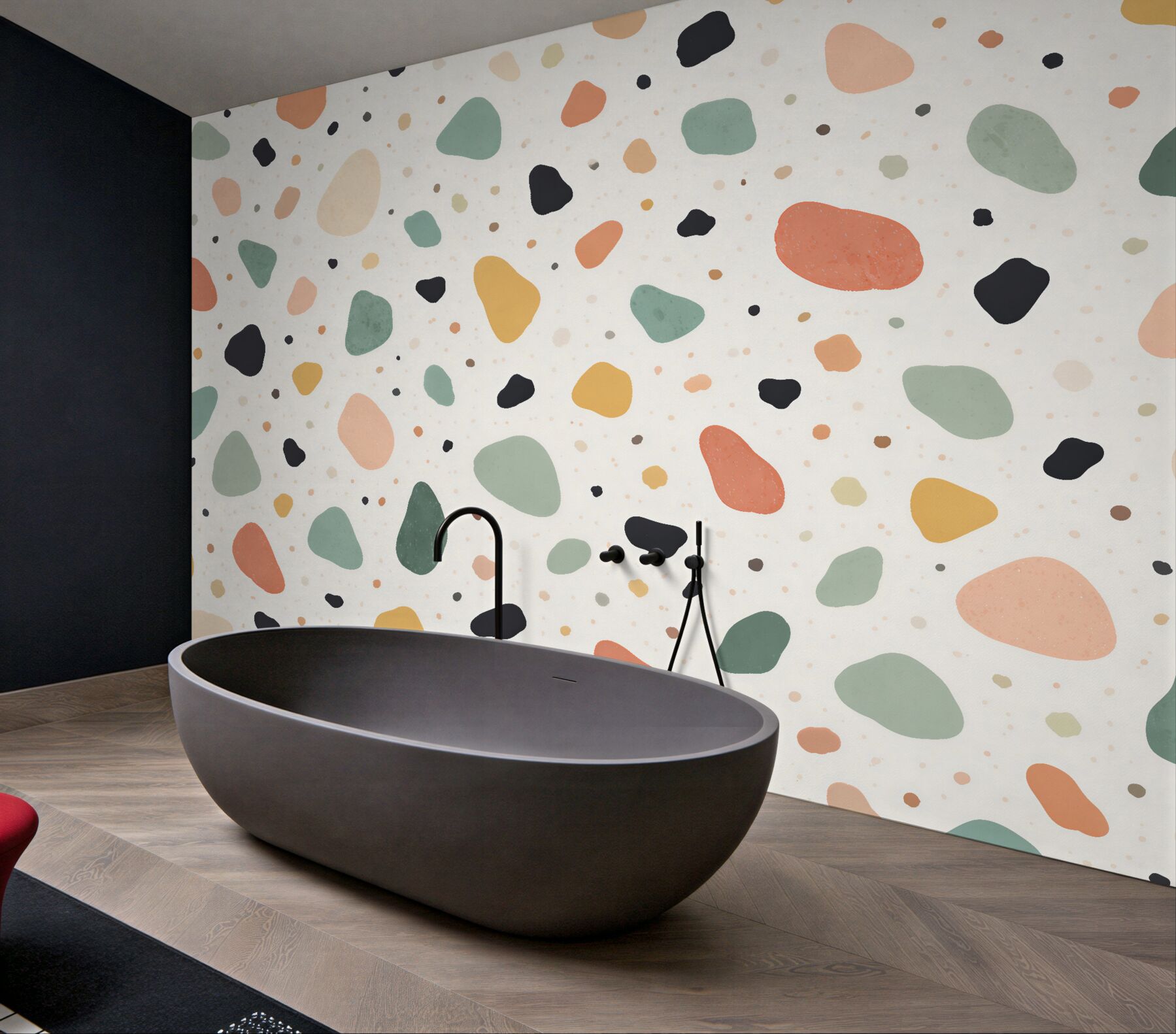 Fototapeten Bunte Terrazzo-Kiesel