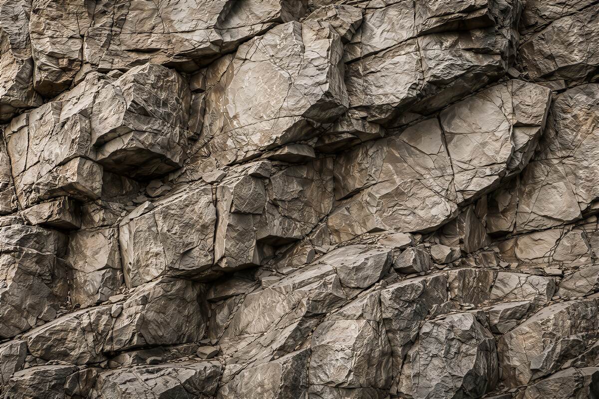 Fototapeten Rohe Felswand mit Detail