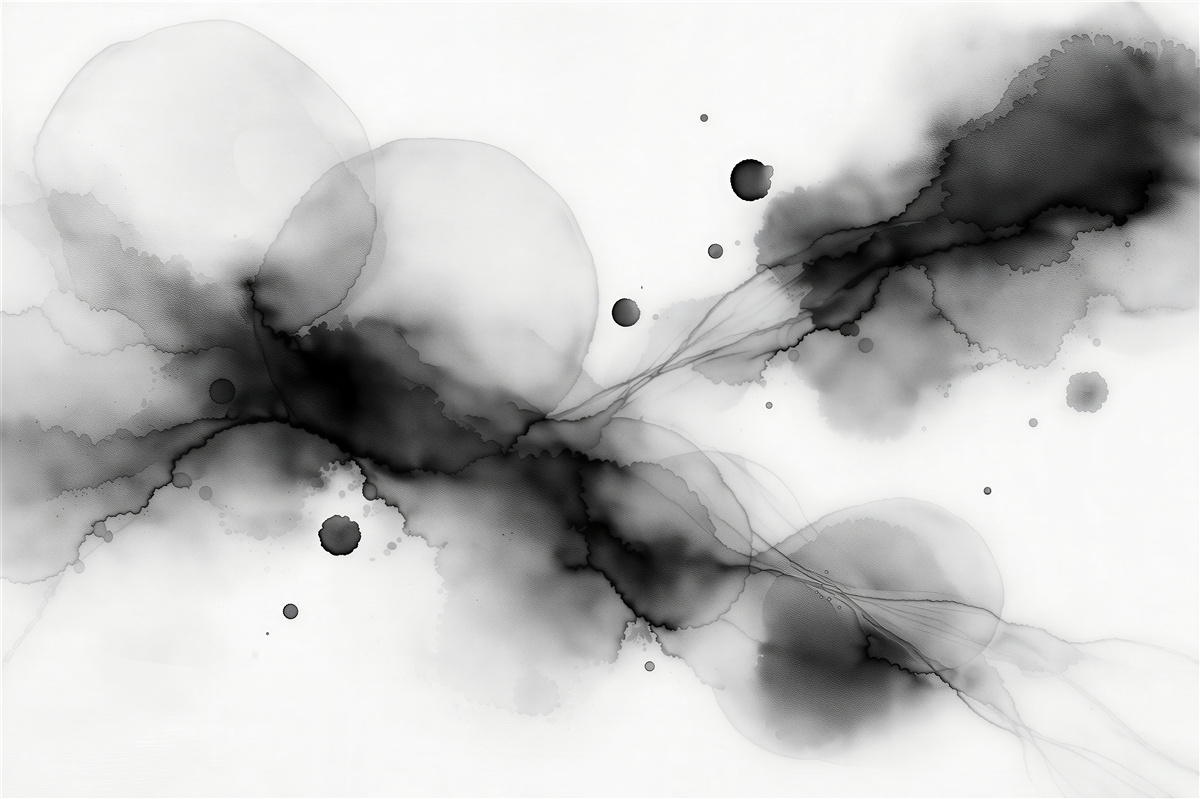Fototapeten Monochromatischer Nebel der Abstraktion