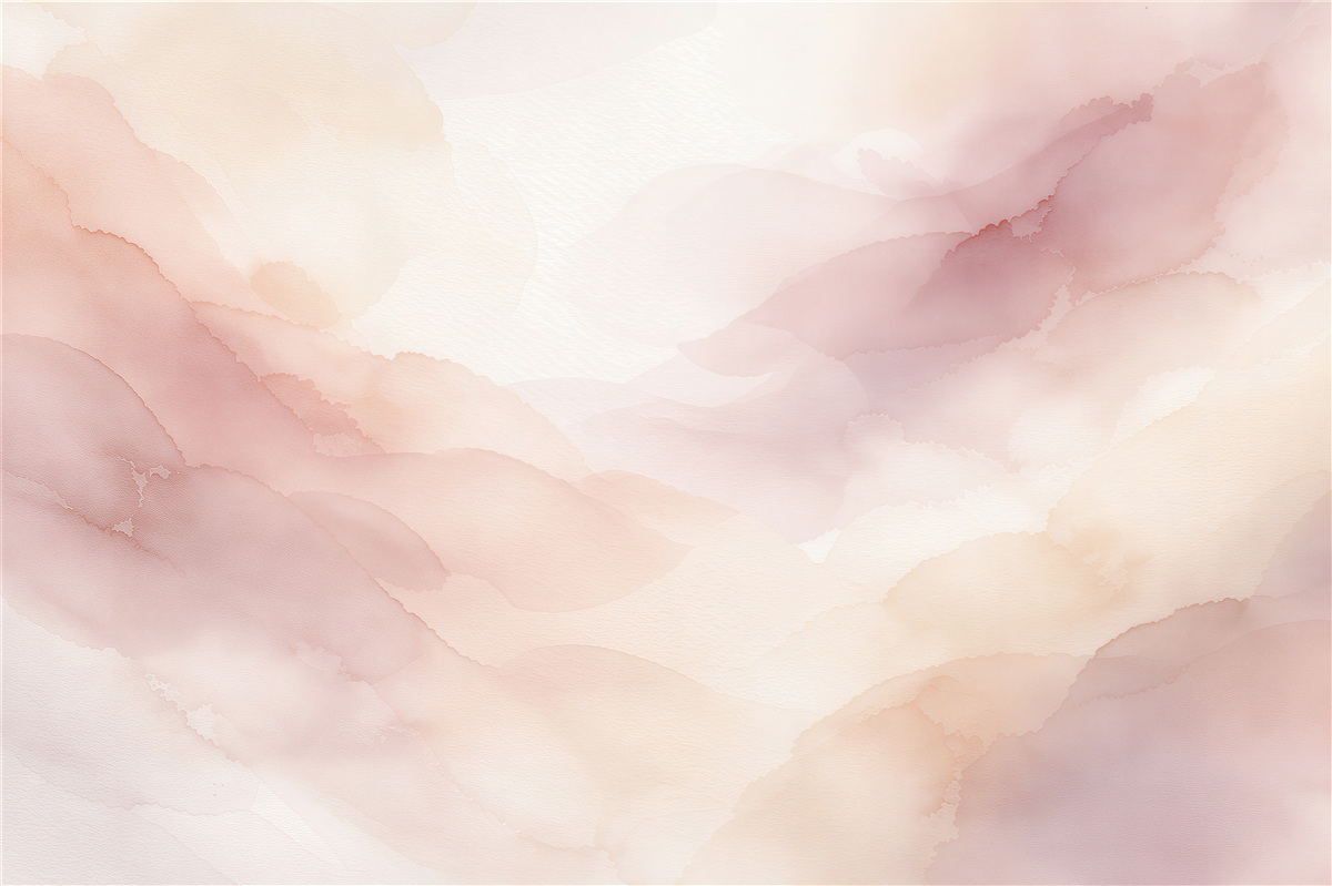 Fototapeten Puderfarbene Abstraktion aus Aquarellwolken
