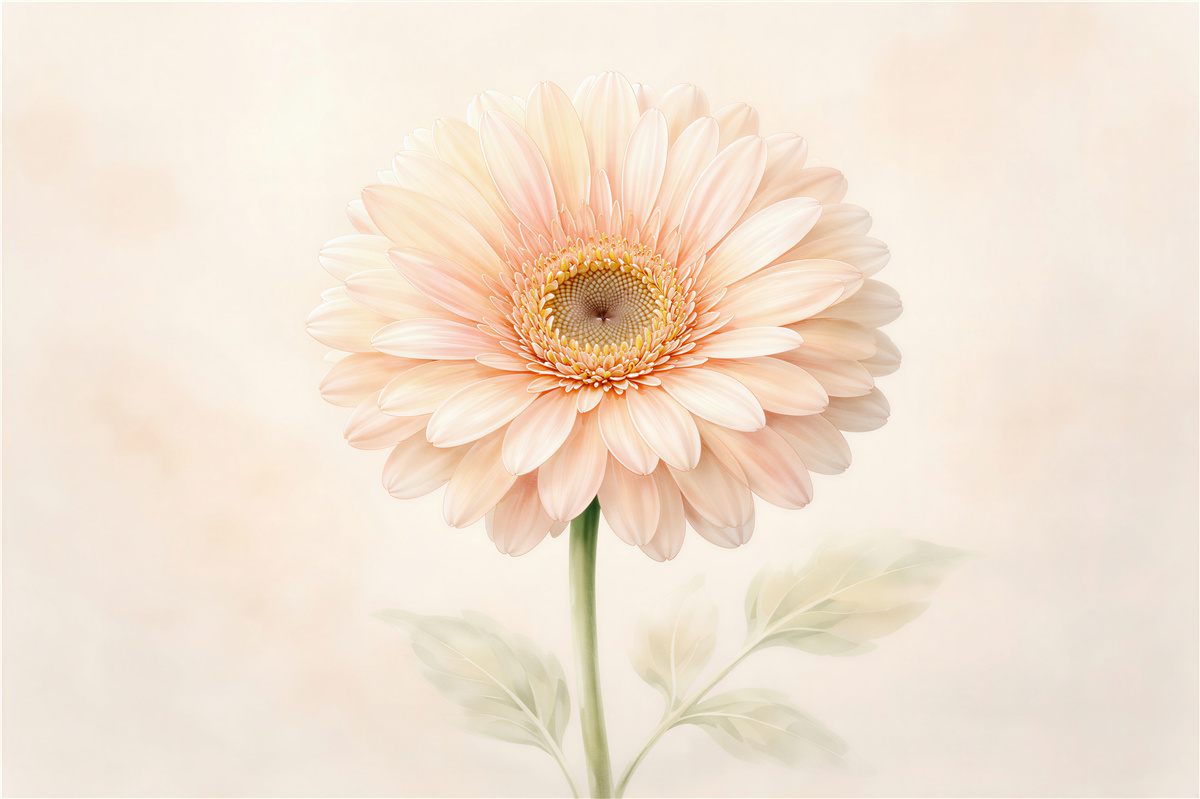 Fototapeten Puderblume in lichtvoller Stille