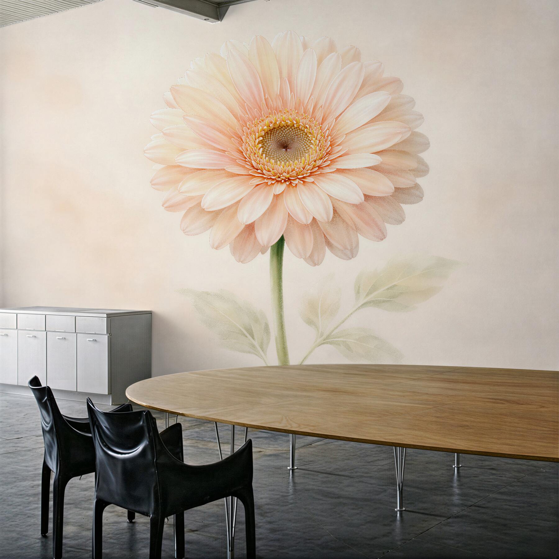 Fototapeten Puderblume in lichtvoller Stille