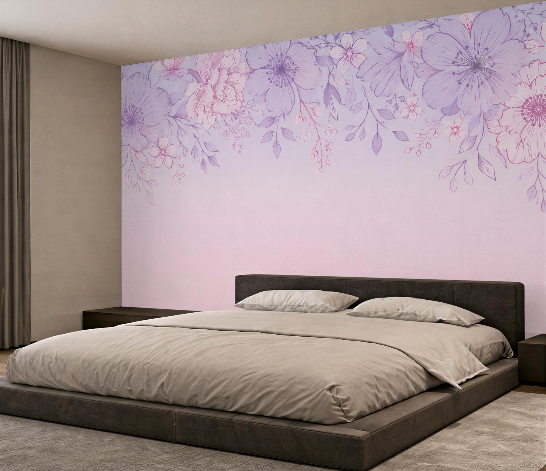 Fototapeten Pastellblumen von zartem Charme