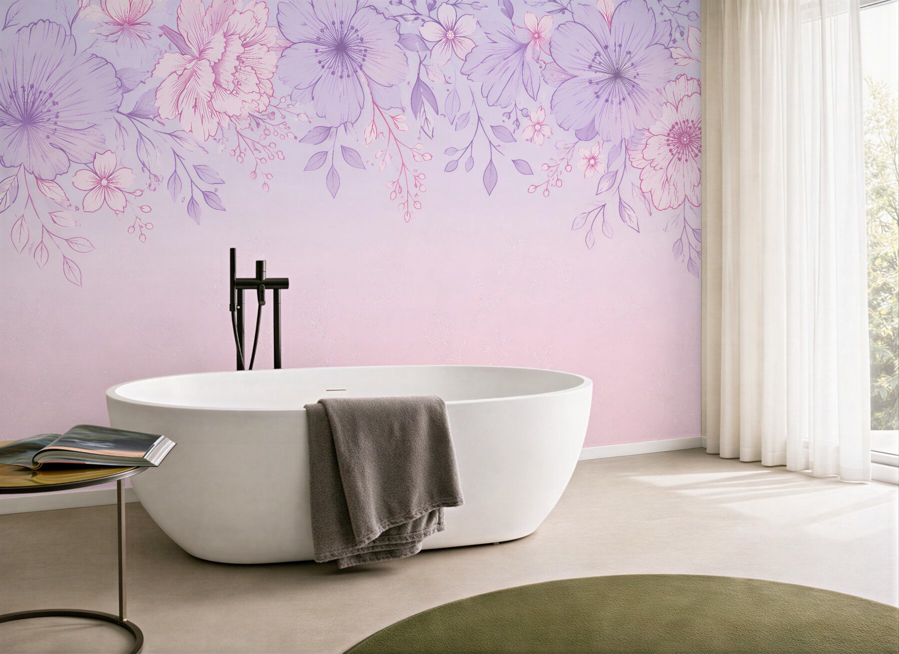 Fototapeten Pastellblumen von zartem Charme