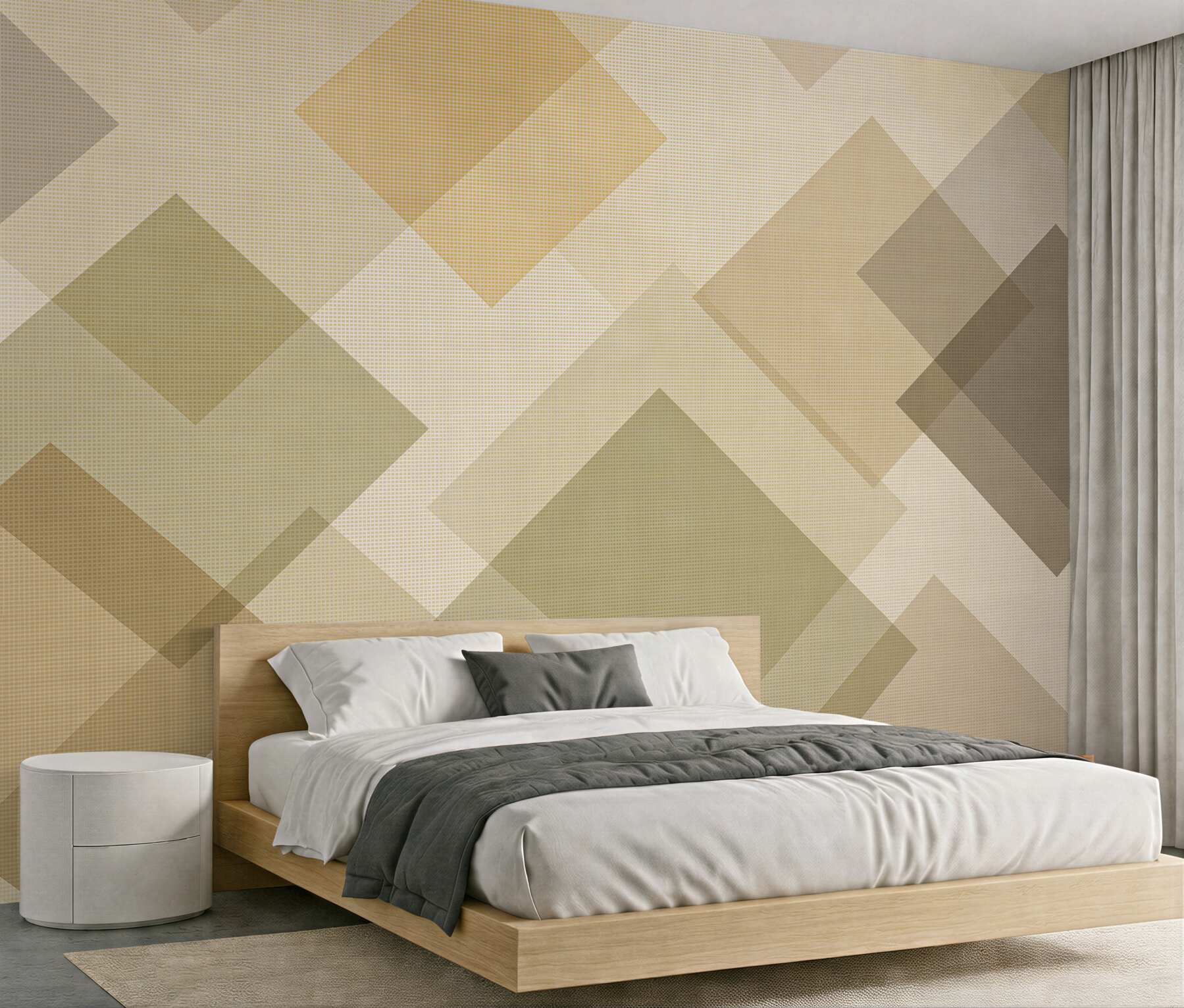 Fototapeten Beige Geometrie im modernen Stil